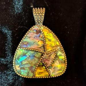 Gold tone mother of Pearl Lia Sophia pendant